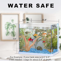 Keedolla Aquarium Sea Glass Stones, 0.93LB Clear Glass Pebbles Marble Aquarium Fish Tank Rocks Gravel for Turtle Tank, Vase Fillers, Christmas Decoration - Light Blue