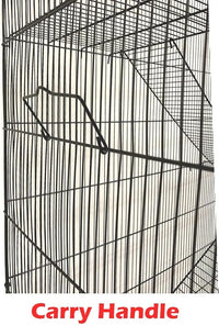 X-Large 5-Levels Tight 3/8-inch Bar Spacing Ferret Chinchilla Sugar-Glider Rats Mice Gerbil Chew Free Cage with Removable Rolling Stand, 31-Inch by 19-Inch by 55-Inch