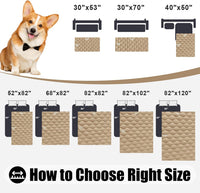Smiry Waterproof Dog Bed Cover - Camel/Beige / Plaid / 82x82 Inch - image 4