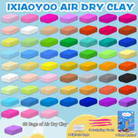 Ixiaoyoo Air Dry Clay, 30 Colors Foam Modeling Clay for School Projects – Fun for Kids & Family - 60 Colors - image 2