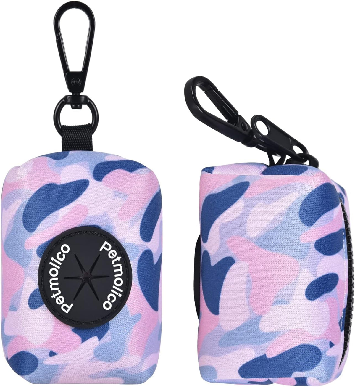 Petmolico Dog Poop Bag Holder Dispenser 2 Pack, Pink Rose – Essentials for Dogs - Blue Pink Camouflage - image 4
