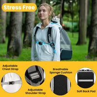 Conlun Cat Backpack Carrier for Small Dogs and Cats Fit Up to 15 Lbs - Grey - image 4