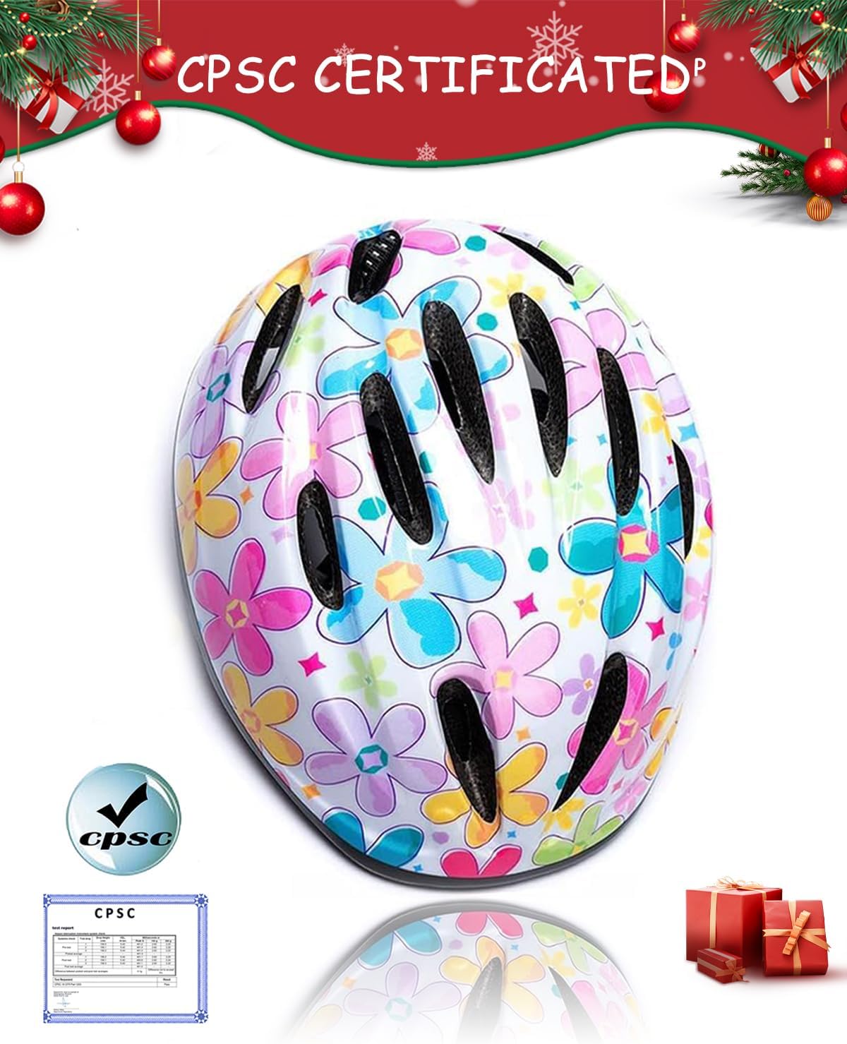 BeBeFun girls bike helmet in pink with 12 air vents and adjustable fit knob, ages 3 to 10 - view 20