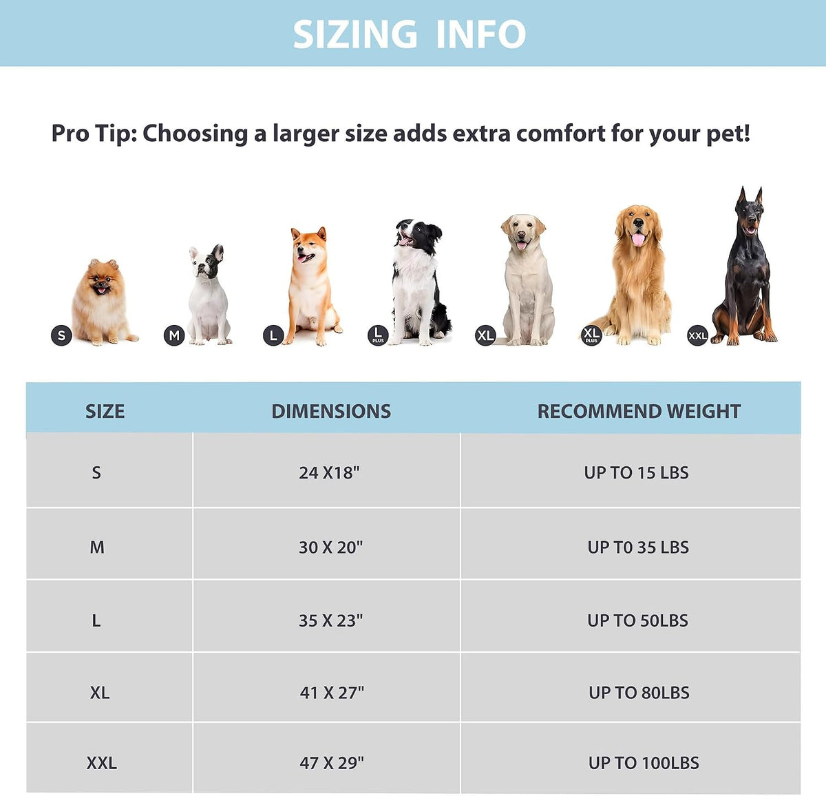 Dog Cooling Mat for Large Dogs, 35"x23" Memory Foam Pet Pad – Essentials for Dogs - Grey / 24"L x18"W x 0.8"H - image 3