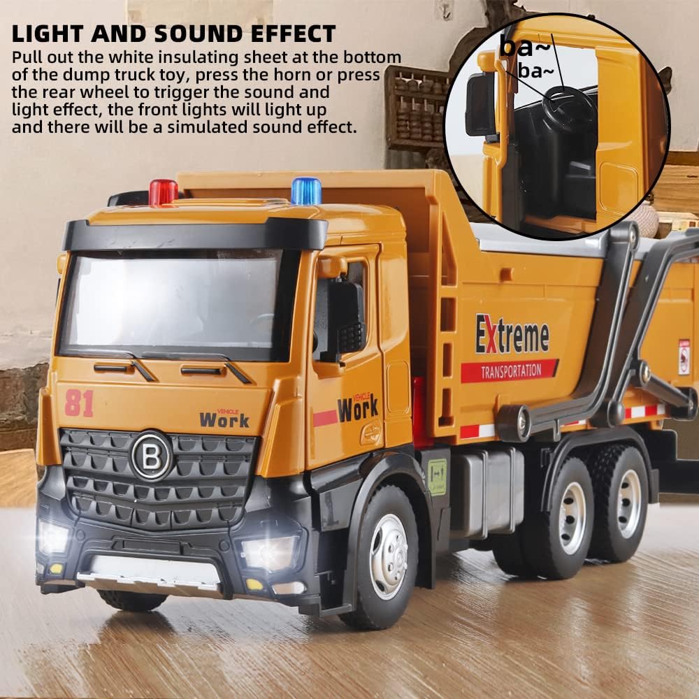 OANMYJJO diecast toy crane truck with extended boom and telescoping hook - view 19