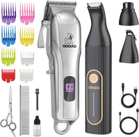 Dog Clippers Grooming Kit with Paw Trimmer - Silver