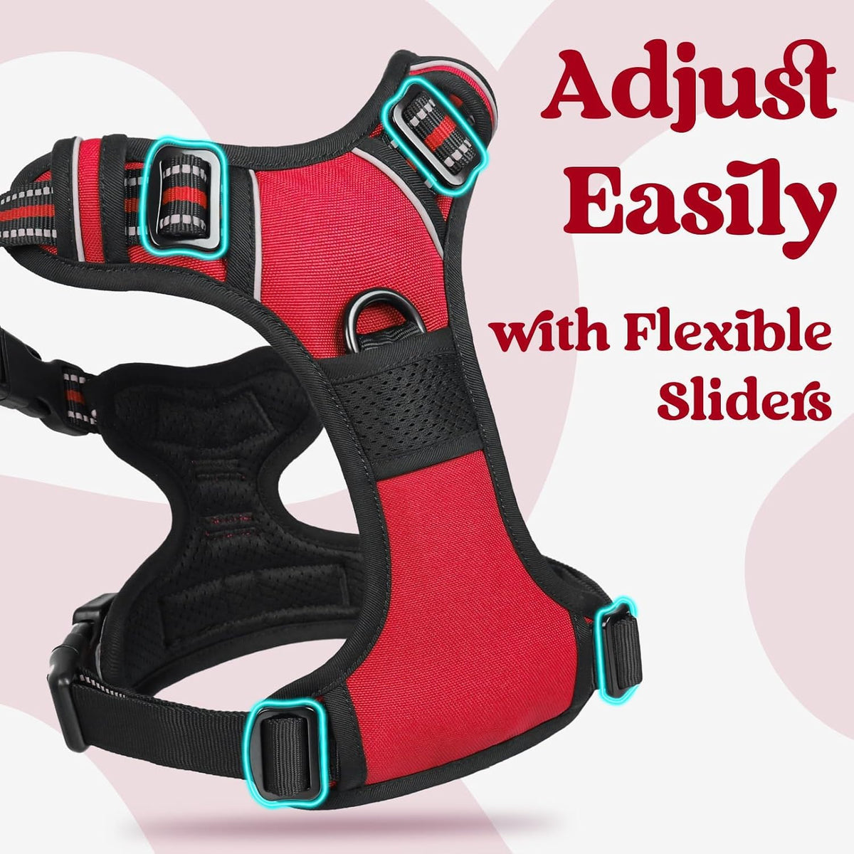 rabbitgoo Dog Harness for Large - Red / Large - image 3