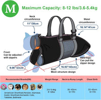 Cinf Cat Restraint Grooming Bag - M (8-12lbs) / Black - image 2