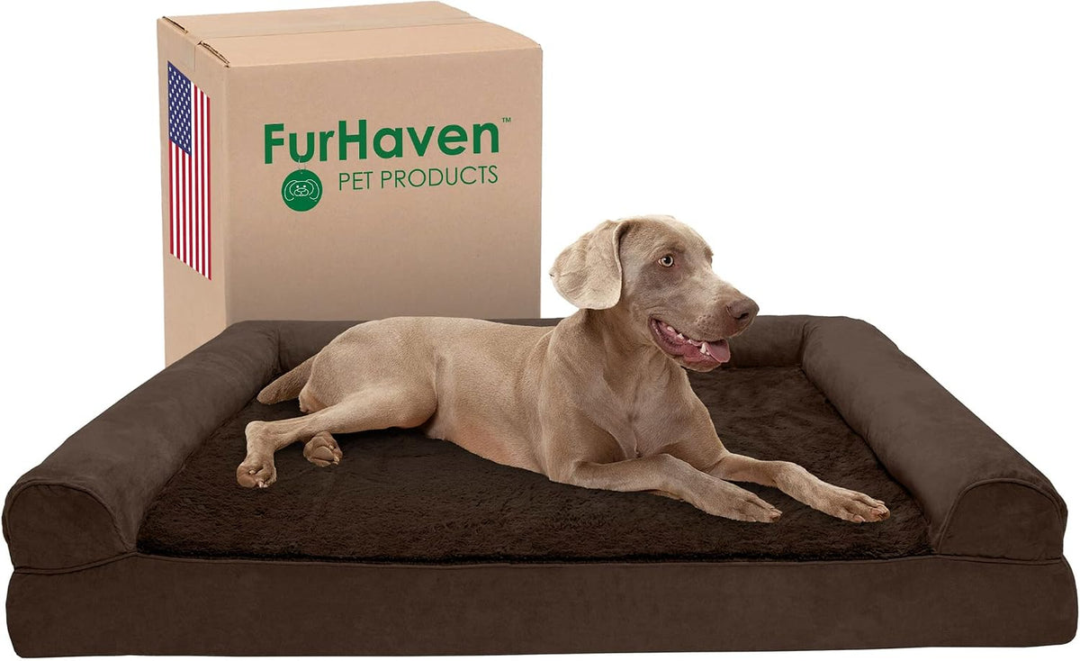 FurHaven Orthopedic Dog Bed for Large Dogs - Jumbo Plus / Espresso