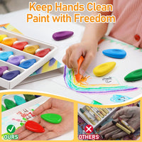 Four Candies Crayons for Toddlers 1-3, Water-Drop Easy-Grip - 24 Colors - image 3