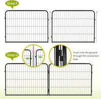 BestPet | Dog Playpen | 24 Inch, 6 Panels | Heavy Duty Metal Pet Exercise Pen | Indoor Outdoor Fence Panels | Rust-Resistant, Removable, Tool-Free Setup | Anti-Skid, Expandable Design