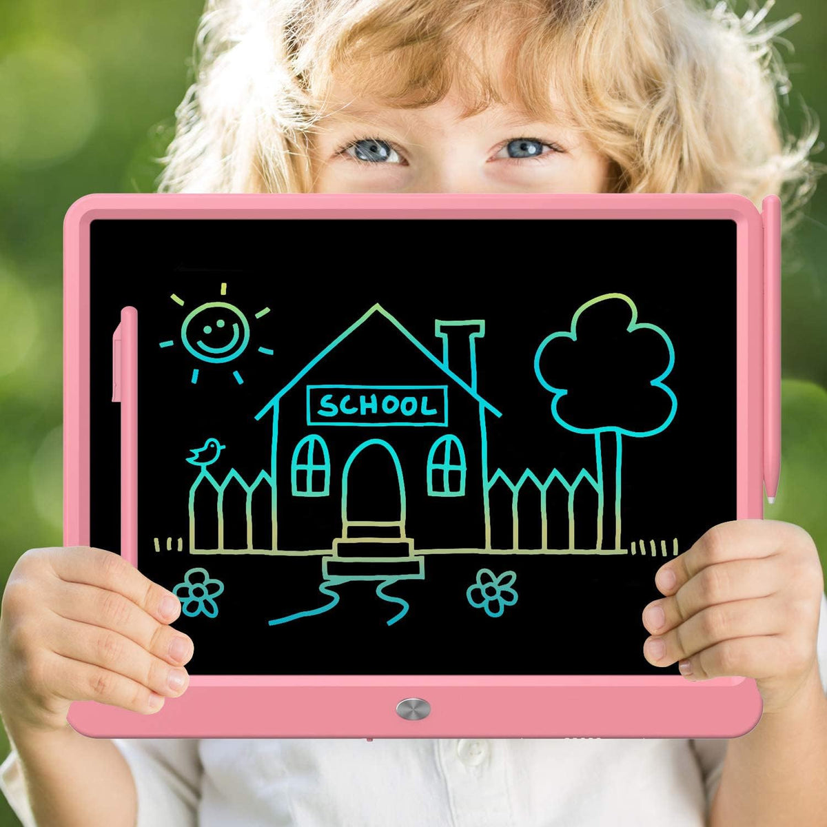 FLUESTON LCD Writing Tablet for Kids - 13"W x 9.8"H / Cute Pink - image 2