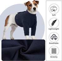 IDOMIK Dog Recovery Suit, Dog Surgery Recovery Suit Front Legs, Comfy Joint Leg Sleeves After Surgery, Elbow Braces Protector for Leg Injuries & Joint Pain, Cone Collar Alternatives,Navy,M