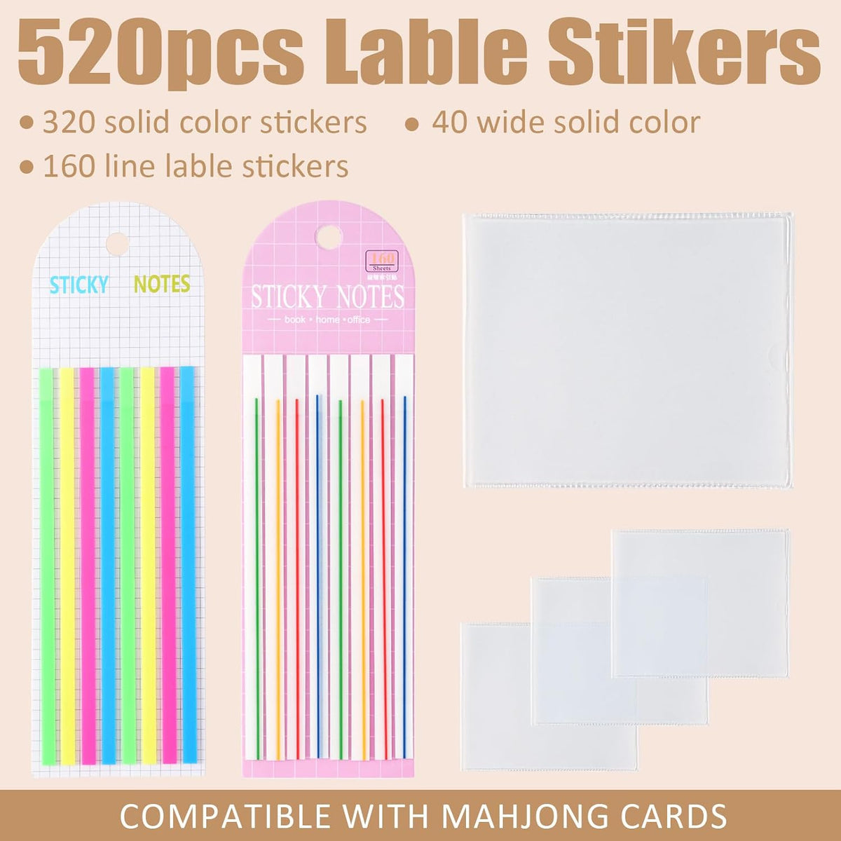 320 pcs Mahjong Card Line Finder Highlighter Tape - 320pc.4 - image 2