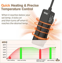 hygger Mini Fish Tank Submersible Heater 50W for 5-10 Gallons Small - 50 Watt - image 2