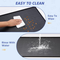 Large Dog Mats for Food and Water - Black / 32"L x 24"W - image 4