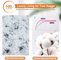 POCBLUE Deluxe Washable Dog Bed for Large Dogs Dog Crate Mat 35 Inch - 35.0"l X 23.0"w X 3.5"th / Grey - image 3