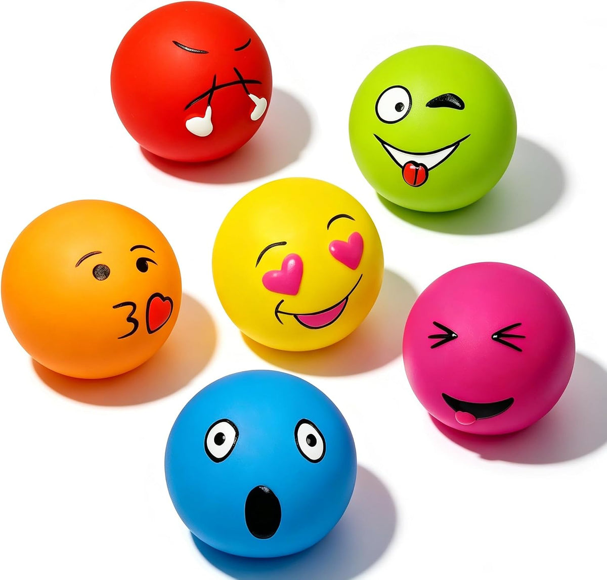 Latex Squeaky Dog Balls for Small Dogs, Mini Breed - XS/S Assorted Colors / Small