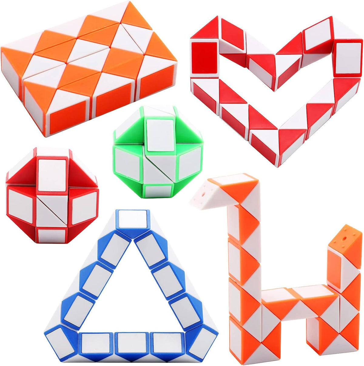 Yeetec 24 pack mini snake cube puzzles in assorted colors - view 4