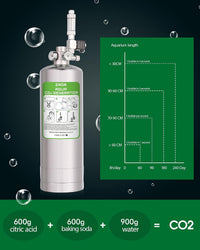 2L Aquarium Co2 System with Pressure Gauge for Aquarium Plants – Essentials for Fish - 4L - image 2