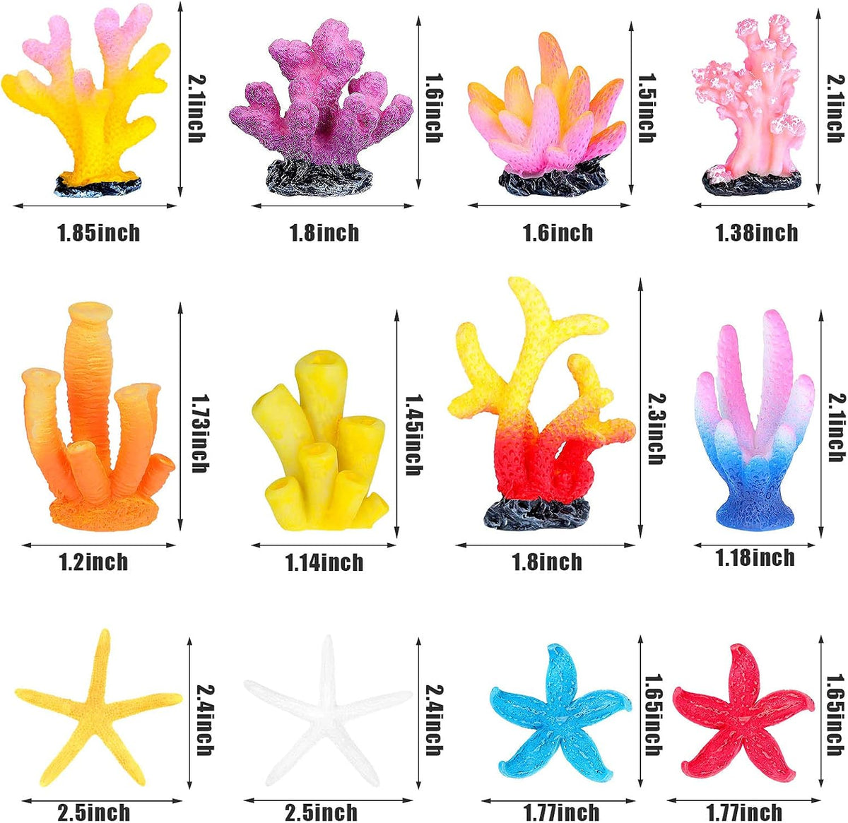 12 Pcs Fake Coral Plant Aquarium Decorations, Lovely Style – Essentials for Fish - image 2