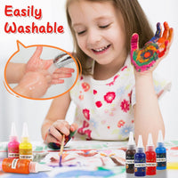 AROIC 8PCS Washable Finger Paint, Non-Toxic Finger Paints – Fun for Kids & Family - 12 Colors (1.05oz) - image 4