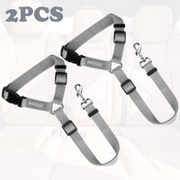 2 Pack Dog Seat Belt for Car, Headrest Restraint Safety Leads – Essentials for Dogs - Grey / Not elastic - image 2