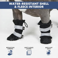 Spark Paws Dog Winter Boots, Waterproof Snow Booties - Black / Size 8: 3"x3.6"(W*L) (Pack of 4) - image 4