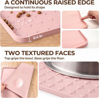 Silicone Pet Food Mat, Extra Large 34x22 Inch - Pink / 24"L x 16"W - image 4