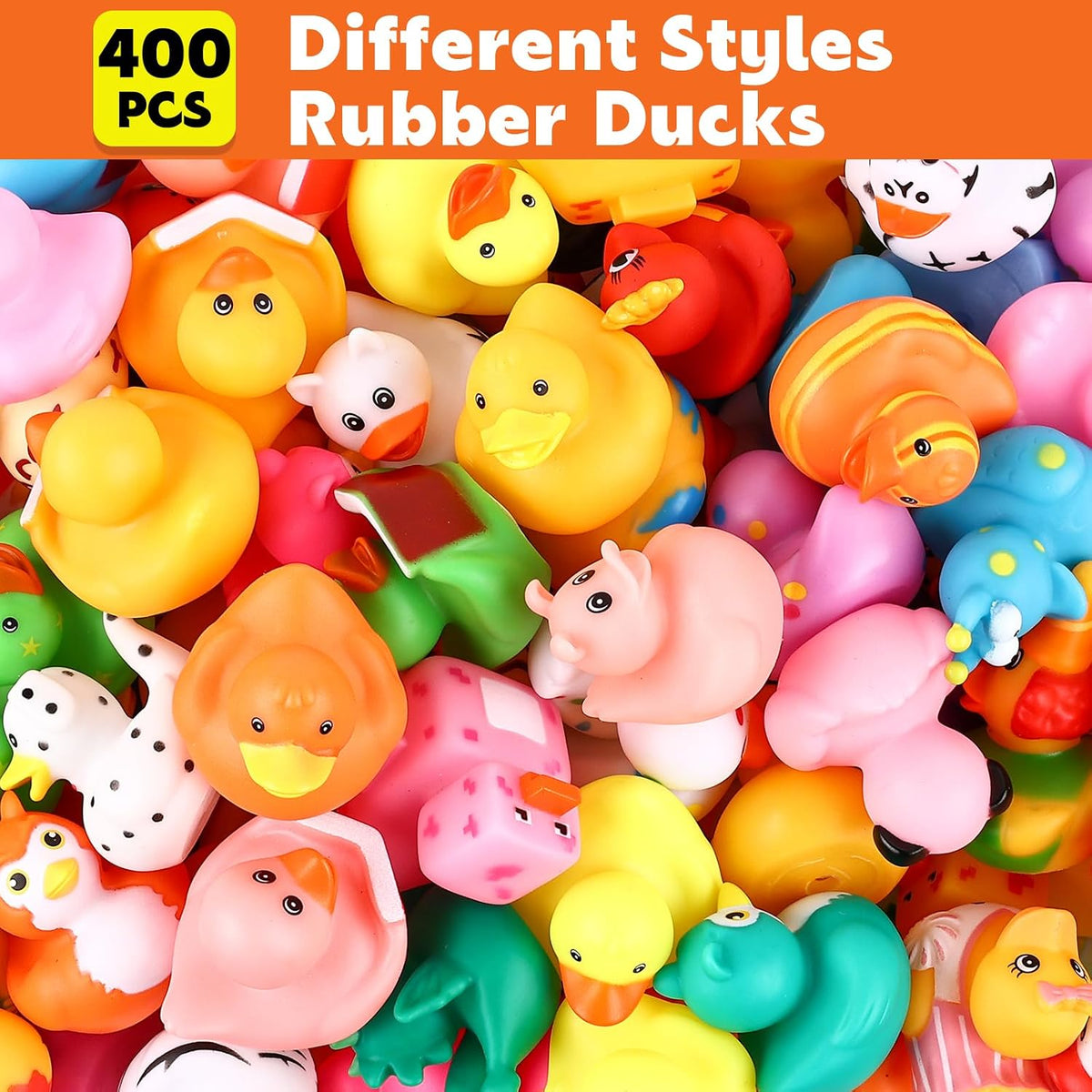 DMSKY 52 Pcs Halloween Rubber Ducks in Bulk, Assorted Styles – Fun for Kids & Family - Pack of 400 - image 2