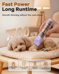 Veeconn 4 in 1 Dog Clippers Grooming Kit with Paw Hair Trimmer - Purple - image 4