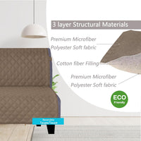 U-NICE HOME Loveseat Sofa Cover for 2 Cushion Couch, Dark Grey – Essentials for Pets - Taupe/Taupe / 68''futon - image 4