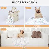 1 Pack 3 Blankets Super Soft Cute Dot Pattern Pet Blanket Flannel - Brown2 / 41x31 inch (Pack of 3) - image 2