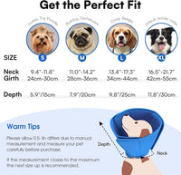 Queenmore soft 3-panel mesh dog cone for large dogs with drawstring and hook closure - view 3