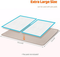 Pee Pads for Dogs, 40" x 28" Extra Large Reusable Dog Silicone Mat for Floor Protector, Washable Non-Slip Dog Training Pads for Potty Training (Khaki)