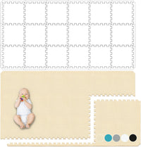 Yostrong 18 Tiles Interlocking Puzzle Foam Baby Play Mat - 18 Tiles (With Straight Edge) / Beige - image 4