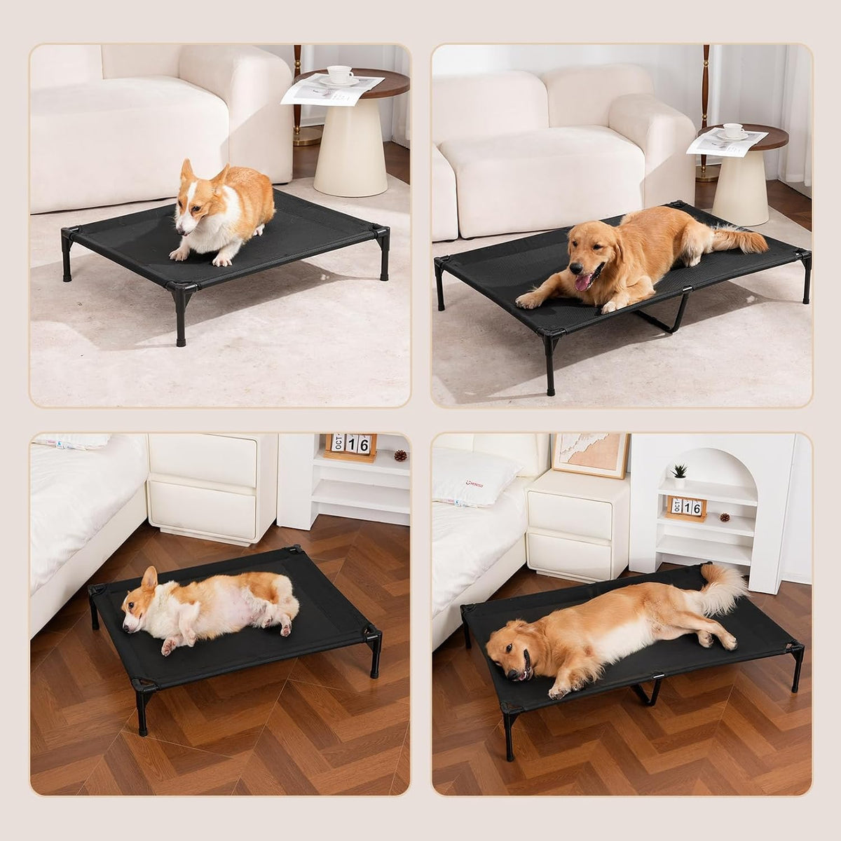 Garnpet Elevated Dog Bed for Large Dogs - Dark Grey / Medium - image 4