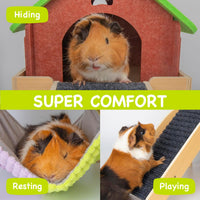3 in 1 Enlarged Guinea Pig Hammock - Green Roof - image 3