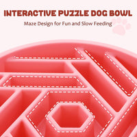 WHIPPY Slow Feeder Dog Bowl - pink - image 2
