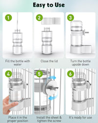 Pawfly 2 Pcs Bird Water Dispenser, Automatic Water Feeder - 1 PC / White - image 4