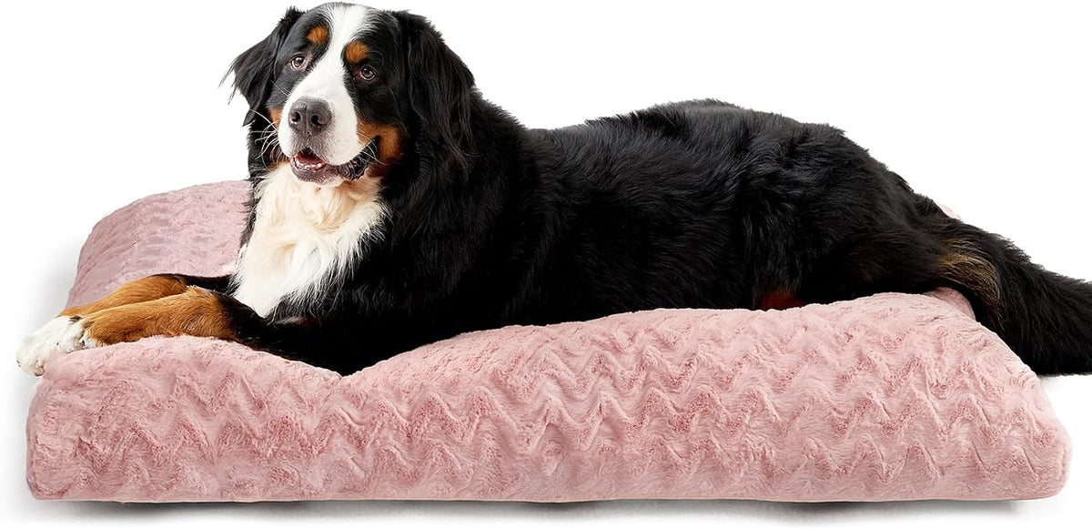 EHEYCIGA Washable XL Dog Beds Large Sized Dog - Pink / 47" x 29"x 4"
