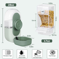 Lemtrflo No Mess Bird Feeder Water Dispenser - Green - image 2
