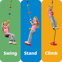Jungle Gym Kingdom Tree Swing for Kids - Multicolored,red - image 2