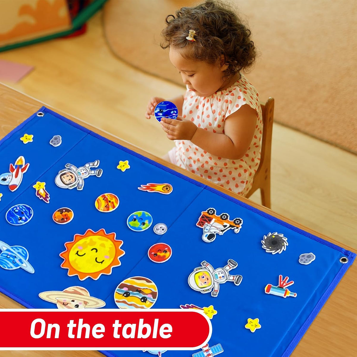 PENGFULL large felt flannel board with blue and beige double-sided surface, folding stand design - view 9