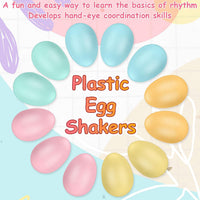 Yeshone 100 plastic egg shakers in 10 bright colors - view 10