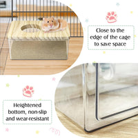 kathson Hamster Sand Bath Box Transparent Acrylic Small Animals - Small - Rectangle - image 4