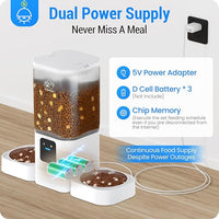 Automatic Cat Feeder with Slow Feed for 2 Cats: 5G WiFi Automatic Dog Feeder with 7L Large Food Storage, Cat Food Dispenser with Alexa for Multiple Pets, Detachable for Easy Cleaning -29 Cup