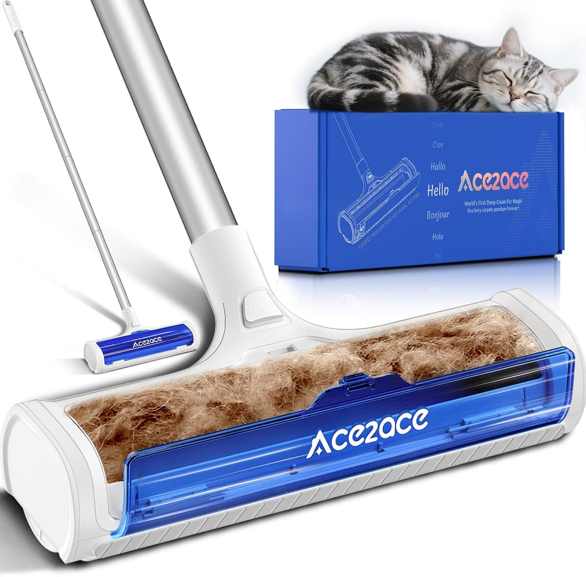 ACE2ACE A3 Pro Carpet Roller for Pet Hair - Royal