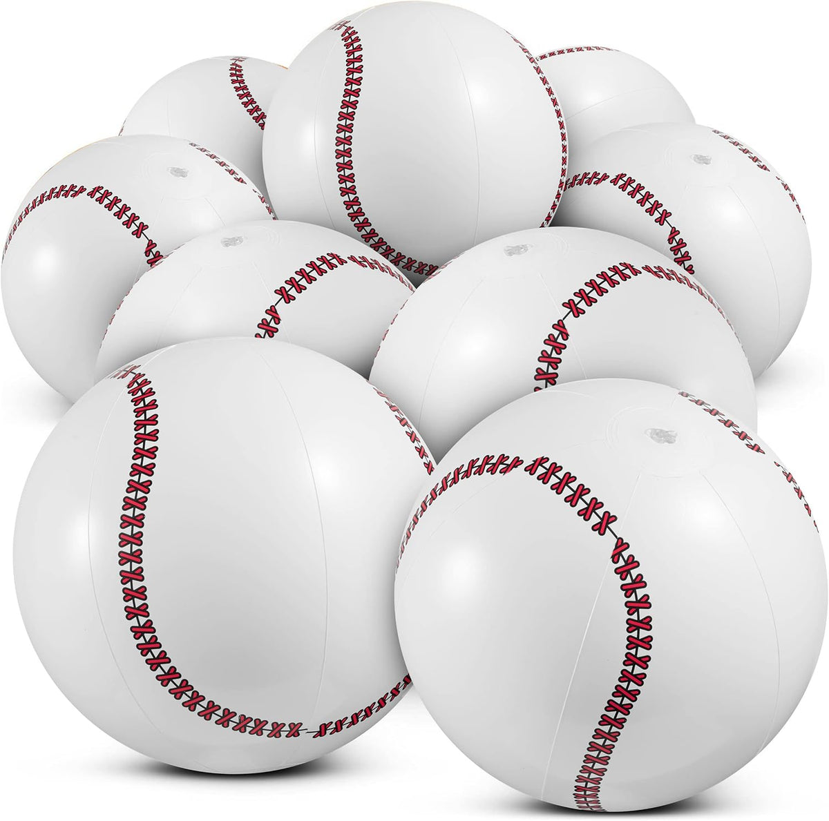 12-Pack Inflatable Soccer Balls 16-inch - Baseballs / 12