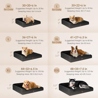 EHEYCIGA Orthopedic Dog Bed Medium Size, Memory Foam Dog Bed - Black / 36.0"L x 27.0"W x 6"Th - image 2